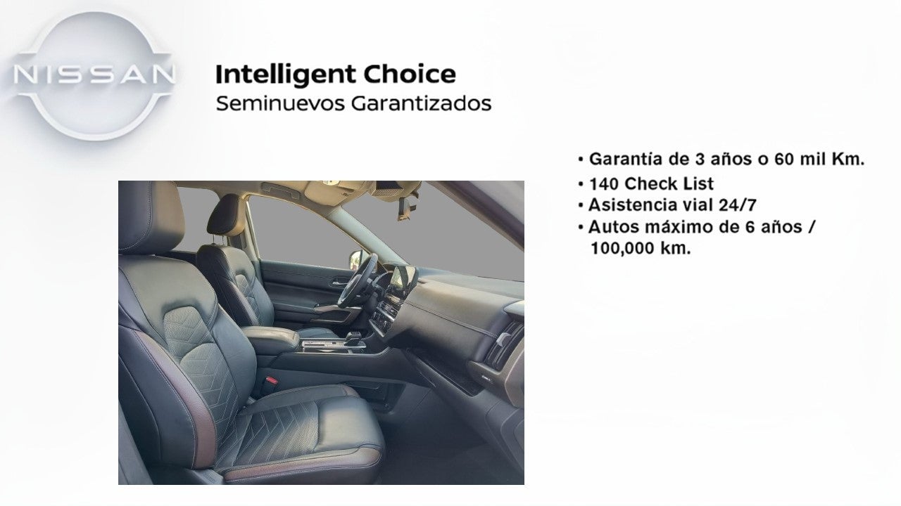 2023 Nissan Pathfinder EXCLUSIVE V6 3.5L 270 CP 5 PUERTAS AUT PIEL BA AA