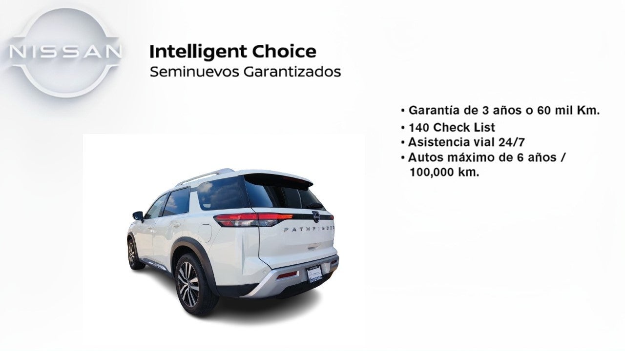 2023 Nissan Pathfinder EXCLUSIVE V6 3.5L 270 CP 5 PUERTAS AUT PIEL BA AA